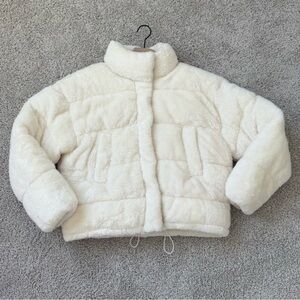 H&M Cozy Faux Fur Puffer Jacket